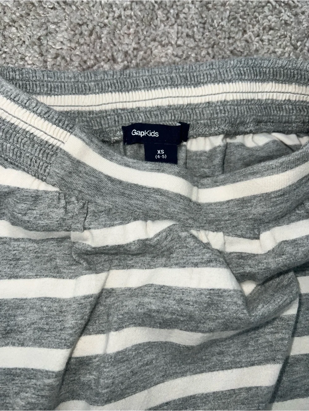 GAP Gray and White Striped Kids Skirt